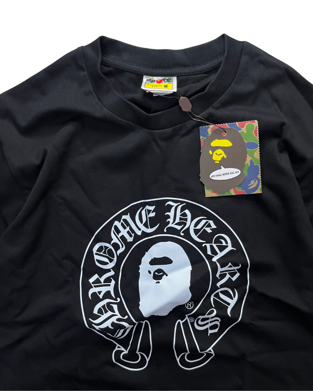 Camiseta Chrome Hearts x Bape